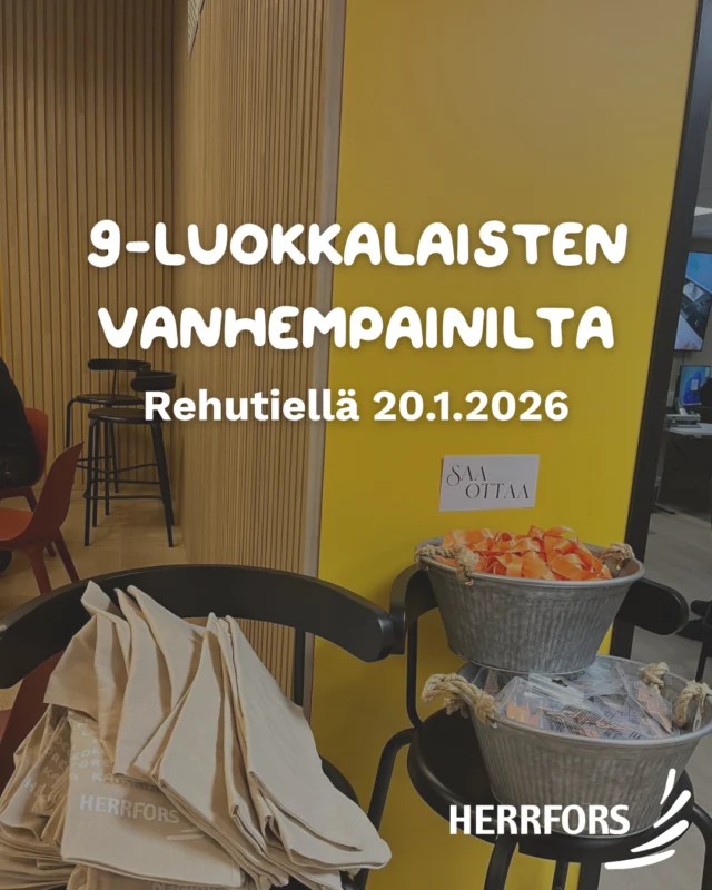 (FI/SVE) Kiitos eilisestä! 👋⁠
⁠
Eilen Herrforsin tiloissa Ylivieskassa järjestettiin jatko-opintoilta yhdeksäsluokkalaisille ja heidän huoltajilleen.⁠
⁠
Oli hienoa nähdä paljon vierailijoita ja päästä esittelemään nykyaikaisia toimitilojamme Rehutiellä sekä kertomaan, millaisia mahdollisuuksia nopeasti muuttuva energia-ala voi tarjota Ylivieskassa.⁠
⁠
Kiitos kaikille mukana olleille onnistuneesta illasta! 💙⁠
⁠
//⁠
⁠
Tack för igår! 👋⁠
⁠
Igår ordnades fortsättningsstudiekvällen för niondeklassare och deras vårdnadshavare i Herrfors lokaler i Ylivieska.⁠
⁠
Det var roligt att se så många besökare och att få visa våra moderna utrymmen på Rehutie samt berätta om vilka möjligheter den snabbt föränderliga energibranschen kan erbjuda, lokalt i Ylivieska.⁠
⁠
Tack till alla som deltog och bidrog till en lyckad kväll! 💙⁠
⁠
#herrfors